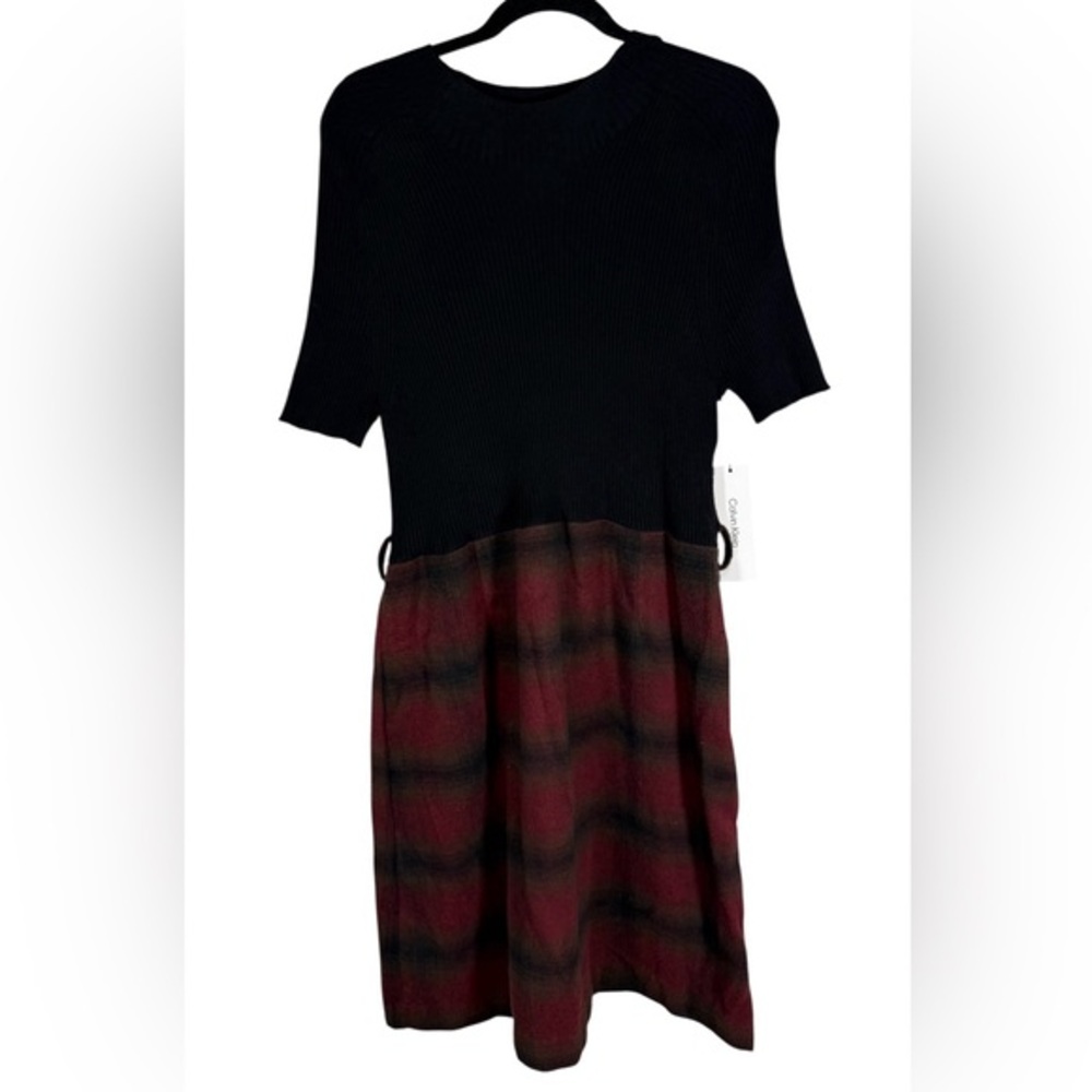 Calvin Klein Elegant Black and Red Women's Dress